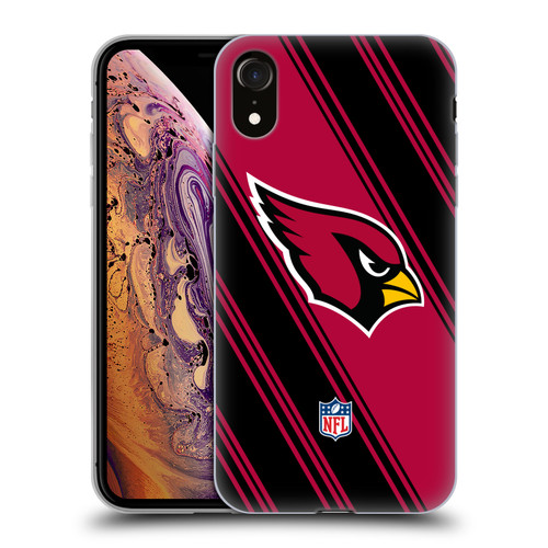 NFL Arizona Cardinals Artwork Stripes Soft Gel Case for Apple iPhone XR