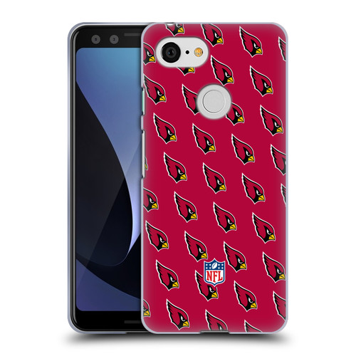 NFL Arizona Cardinals Artwork Patterns Soft Gel Case for Google Pixel 3