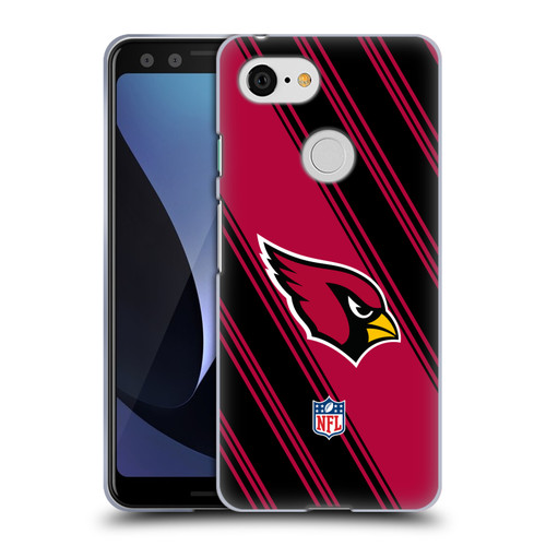 NFL Arizona Cardinals Artwork Stripes Soft Gel Case for Google Pixel 3