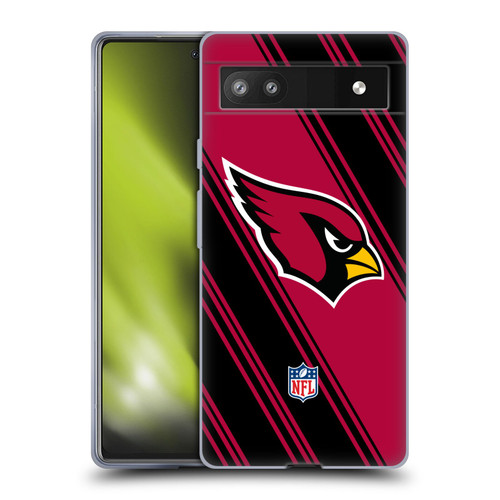 NFL Arizona Cardinals Artwork Stripes Soft Gel Case for Google Pixel 6a