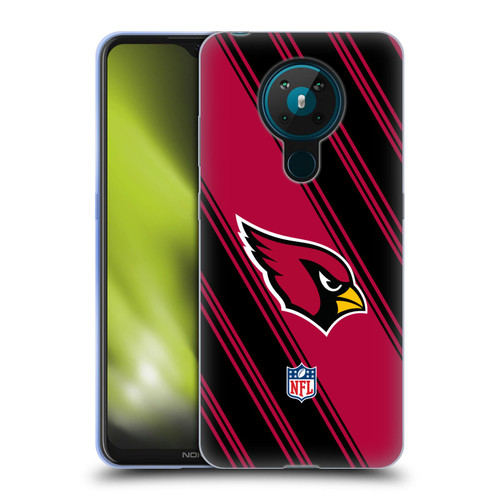 NFL Arizona Cardinals Artwork Stripes Soft Gel Case for Nokia 5.3