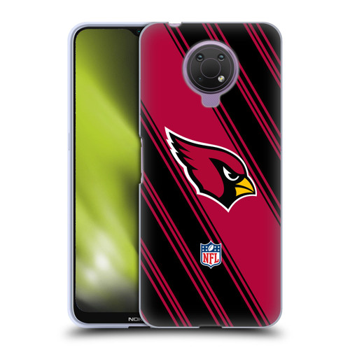 NFL Arizona Cardinals Artwork Stripes Soft Gel Case for Nokia G10