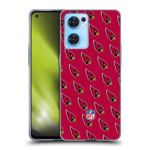 NFL Arizona Cardinals Artwork Patterns Soft Gel Case for OPPO Reno7 5G / Find X5 Lite