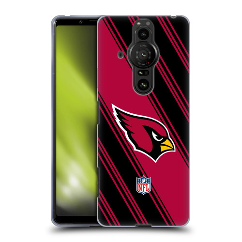 NFL Arizona Cardinals Artwork Stripes Soft Gel Case for Sony Xperia Pro-I