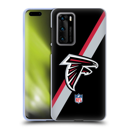 NFL Atlanta Falcons Logo Stripes Soft Gel Case for Huawei P40 5G