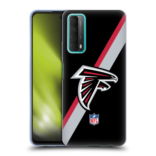 NFL Atlanta Falcons Logo Stripes Soft Gel Case for Huawei P Smart (2021)