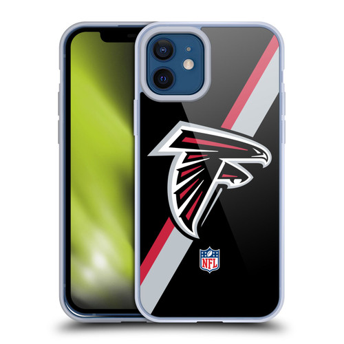 NFL Atlanta Falcons Logo Stripes Soft Gel Case for Apple iPhone 12 / iPhone 12 Pro