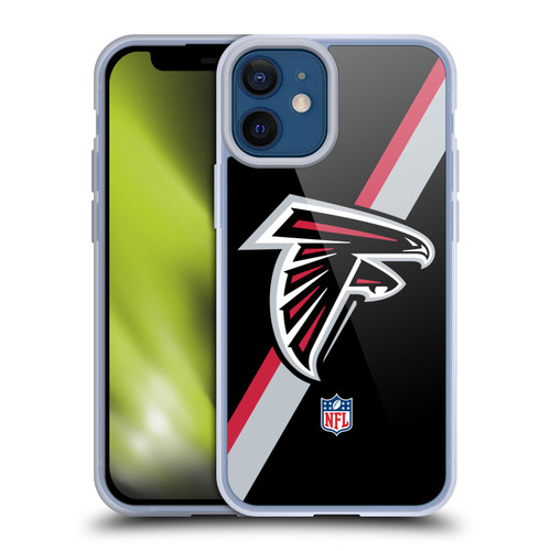 NFL Atlanta Falcons Logo Stripes Soft Gel Case for Apple iPhone 12 Mini