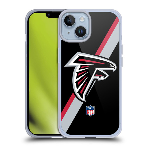 NFL Atlanta Falcons Logo Stripes Soft Gel Case for Apple iPhone 14