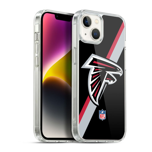 NFL Atlanta Falcons Logo Stripes Soft Gel Case for Apple iPhone 14 Plus & MagSafe