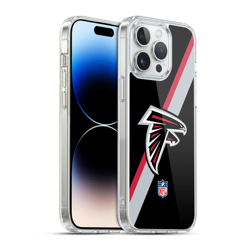 NFL Atlanta Falcons Logo Stripes Soft Gel Case for Apple iPhone 14 Pro Max & MagSafe