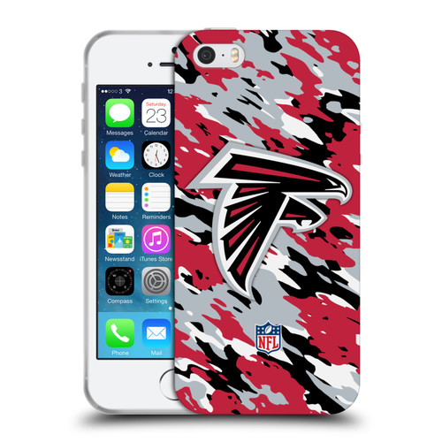 NFL Atlanta Falcons Logo Camou Soft Gel Case for Apple iPhone 5 / 5s / iPhone SE 2016