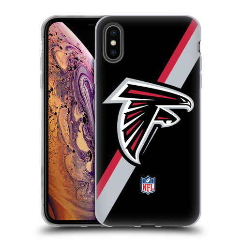 NFL Atlanta Falcons Logo Stripes Soft Gel Case for Apple iPhone XS Max