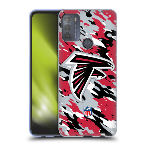 NFL Atlanta Falcons Logo Camou Soft Gel Case for Motorola Moto G50