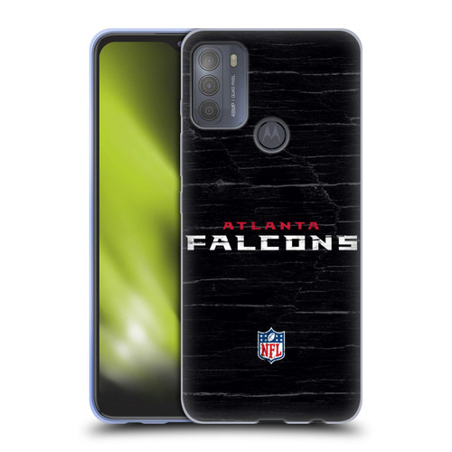 NFL Atlanta Falcons Logo Distressed Look Soft Gel Case for Motorola Moto G50