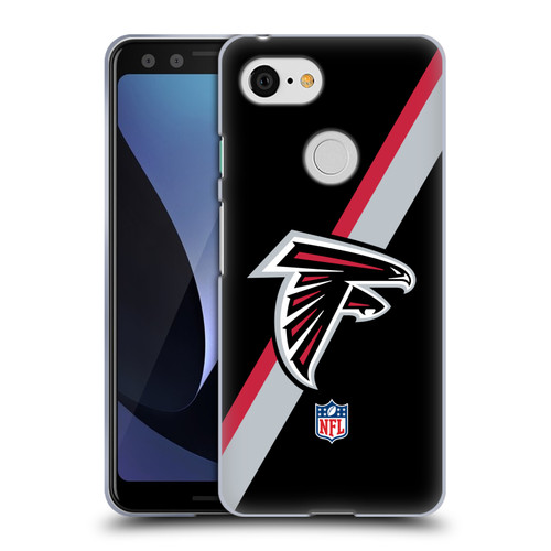 NFL Atlanta Falcons Logo Stripes Soft Gel Case for Google Pixel 3