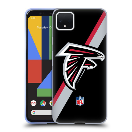 NFL Atlanta Falcons Logo Stripes Soft Gel Case for Google Pixel 4 XL