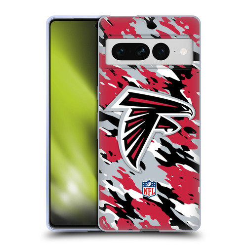 NFL Atlanta Falcons Logo Camou Soft Gel Case for Google Pixel 7 Pro