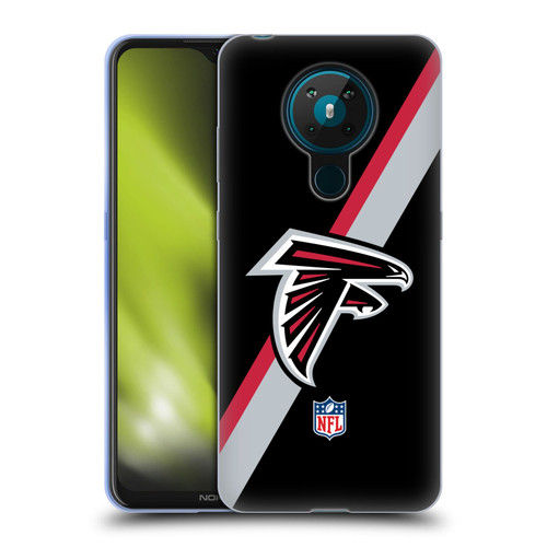 NFL Atlanta Falcons Logo Stripes Soft Gel Case for Nokia 5.3
