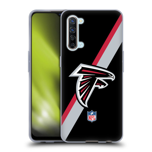 NFL Atlanta Falcons Logo Stripes Soft Gel Case for OPPO Find X2 Lite 5G