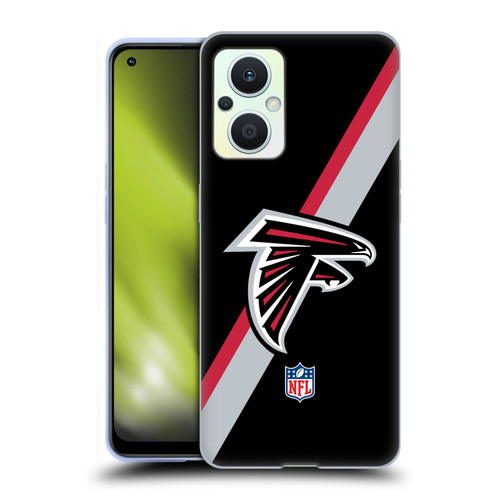 NFL Atlanta Falcons Logo Stripes Soft Gel Case for OPPO Reno8 Lite