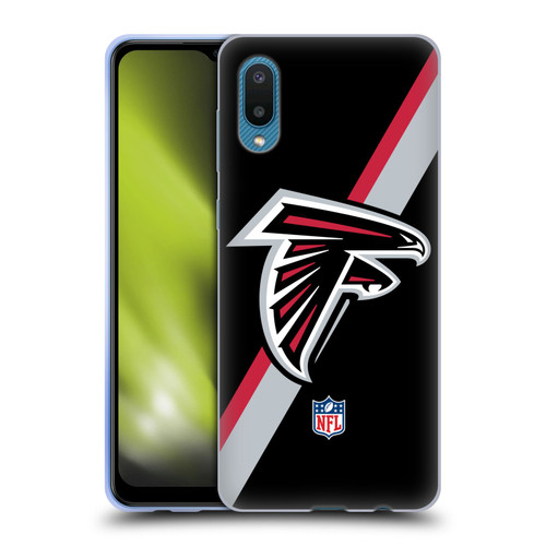 NFL Atlanta Falcons Logo Stripes Soft Gel Case for Samsung Galaxy A02/M02 (2021)