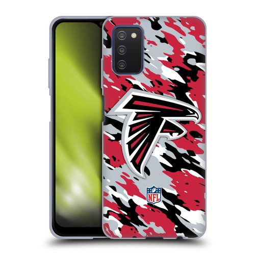 NFL Atlanta Falcons Logo Camou Soft Gel Case for Samsung Galaxy A03s (2021)