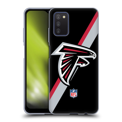 NFL Atlanta Falcons Logo Stripes Soft Gel Case for Samsung Galaxy A03s (2021)