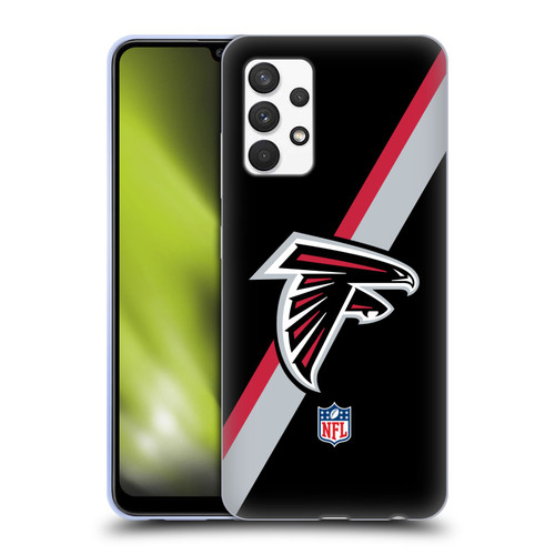 NFL Atlanta Falcons Logo Stripes Soft Gel Case for Samsung Galaxy A32 (2021)