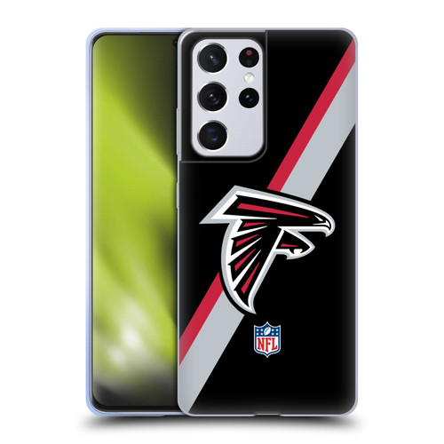 NFL Atlanta Falcons Logo Stripes Soft Gel Case for Samsung Galaxy S21 Ultra 5G