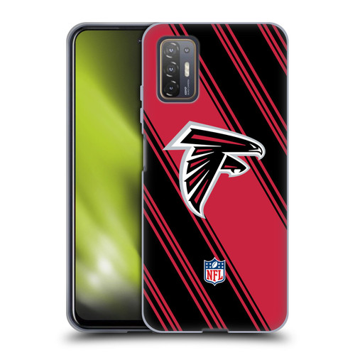 NFL Atlanta Falcons Artwork Stripes Soft Gel Case for HTC Desire 21 Pro 5G