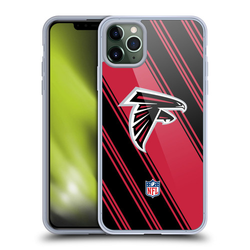 NFL Atlanta Falcons Artwork Stripes Soft Gel Case for Apple iPhone 11 Pro Max