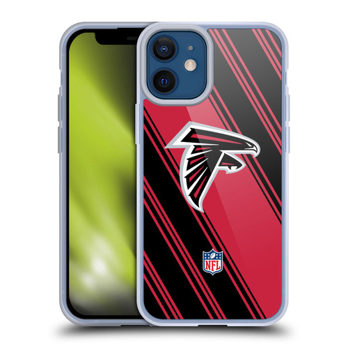 NFL Atlanta Falcons Artwork Stripes Soft Gel Case for Apple iPhone 12 Mini