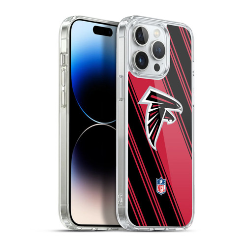 NFL Atlanta Falcons Artwork Stripes Soft Gel Case for Apple iPhone 13 Pro Max & MagSafe