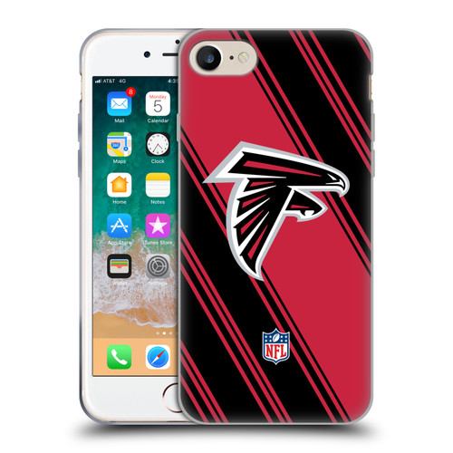 NFL Atlanta Falcons Artwork Stripes Soft Gel Case for Apple iPhone 7 / 8 / SE 2020 & 2022