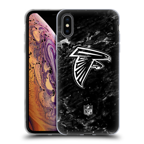 NFL Atlanta Falcons Artwork Marble Soft Gel Case for Apple iPhone XS Max