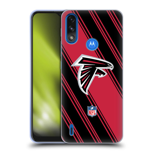 NFL Atlanta Falcons Artwork Stripes Soft Gel Case for Motorola Moto E7 Power / Moto E7i Power