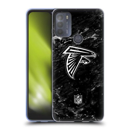 NFL Atlanta Falcons Artwork Marble Soft Gel Case for Motorola Moto G50