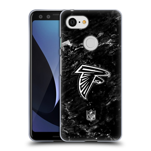 NFL Atlanta Falcons Artwork Marble Soft Gel Case for Google Pixel 3
