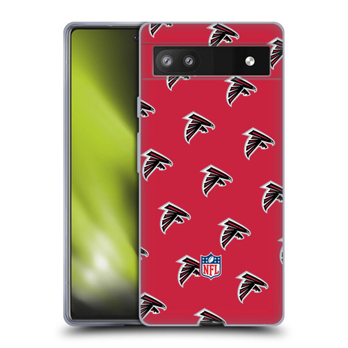 NFL Atlanta Falcons Artwork Patterns Soft Gel Case for Google Pixel 6a