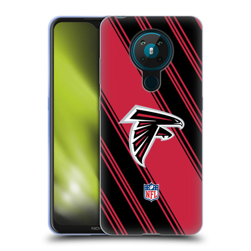 NFL Atlanta Falcons Artwork Stripes Soft Gel Case for Nokia 5.3