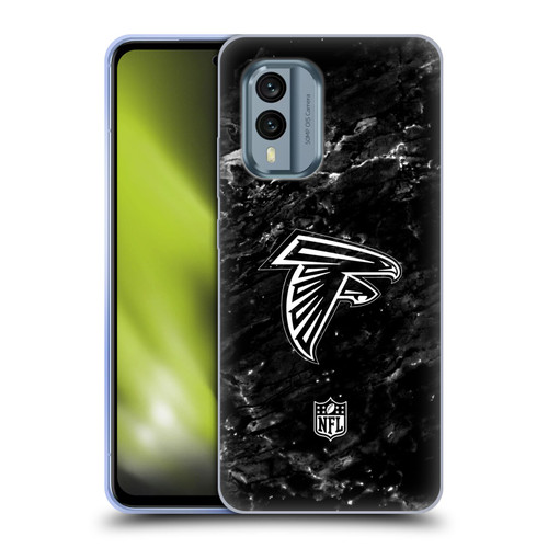 NFL Atlanta Falcons Artwork Marble Soft Gel Case for Nokia X30