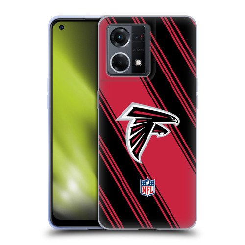 NFL Atlanta Falcons Artwork Stripes Soft Gel Case for OPPO Reno8 4G