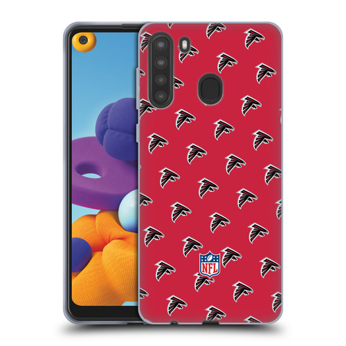 NFL Atlanta Falcons Artwork Patterns Soft Gel Case for Samsung Galaxy A21 (2020)