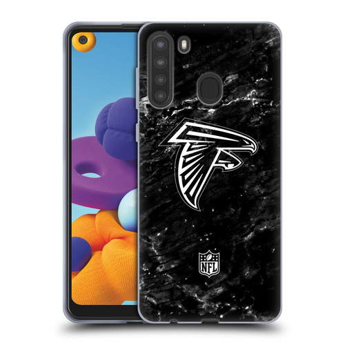 NFL Atlanta Falcons Artwork Marble Soft Gel Case for Samsung Galaxy A21 (2020)