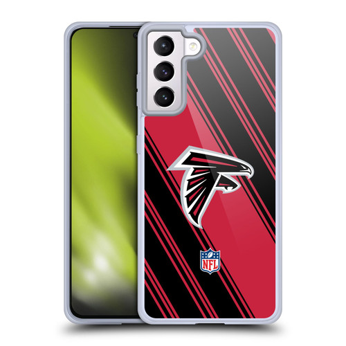 NFL Atlanta Falcons Artwork Stripes Soft Gel Case for Samsung Galaxy S21+ 5G