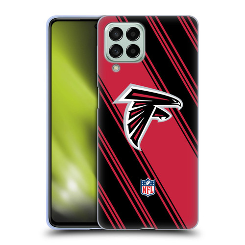 NFL Atlanta Falcons Artwork Stripes Soft Gel Case for Samsung Galaxy M53 (2022)