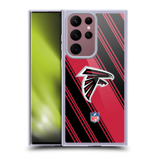 NFL Atlanta Falcons Artwork Stripes Soft Gel Case for Samsung Galaxy S22 Ultra 5G