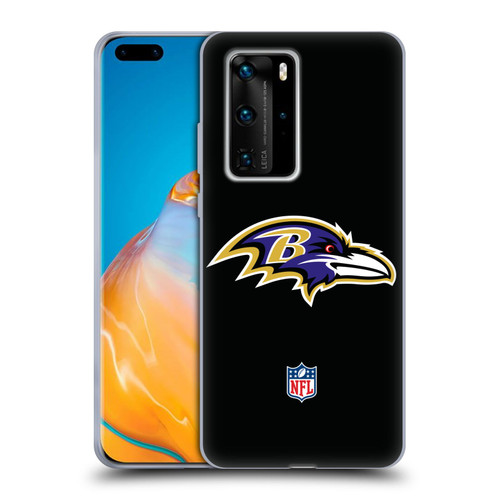 NFL Baltimore Ravens Logo Plain Soft Gel Case for Huawei P40 Pro / P40 Pro Plus 5G