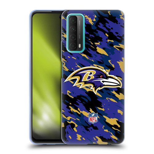 NFL Baltimore Ravens Logo Camou Soft Gel Case for Huawei P Smart (2021)